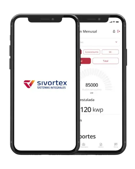 Maqueta de Sivortex app en móvil